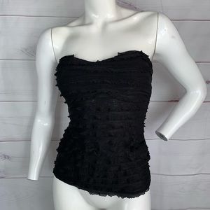 Charlotte Russe black strapless top size small